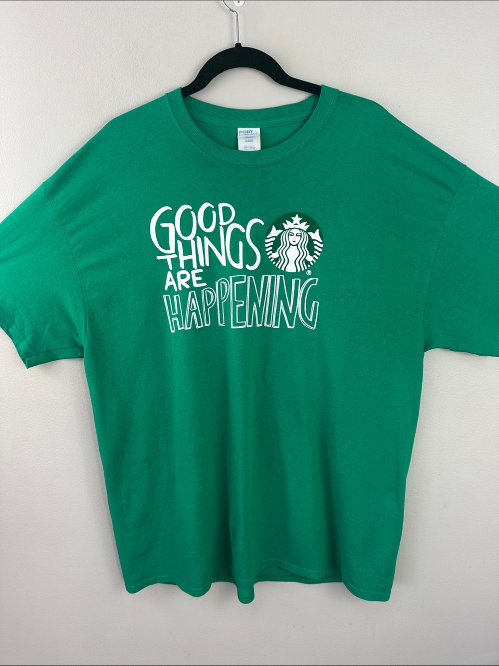 Starbucks "Good Things Are Happening" Green Employee Partner Graphic Tee Xxl View 4